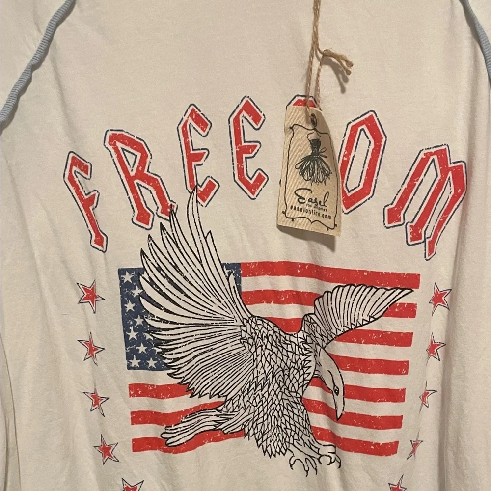Easel Freedom Graphic Tee with Eagle Design - Picture 2 of 14